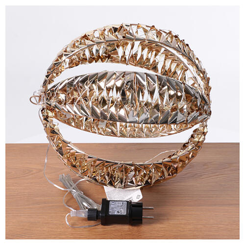 Leuchtkugel Gold, Ø 50 cm, 960 LEDs warmweiß, innen/außen 5