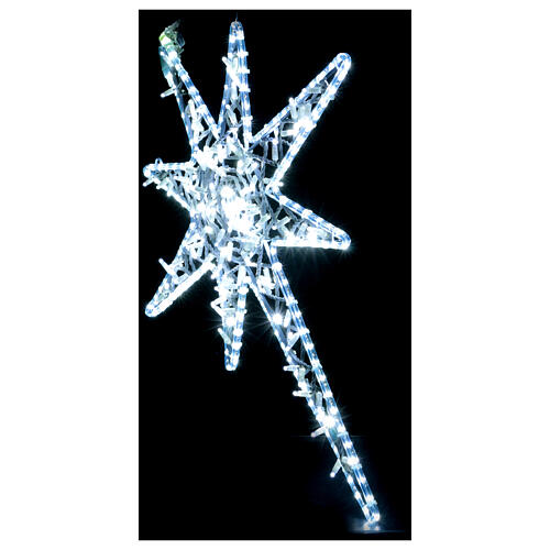 Stella natale 8 punte bianca 90 cm est-int 2