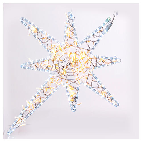 Bicoloured 8-pointed Christmas star, 35 in, indoor/outdoor 5