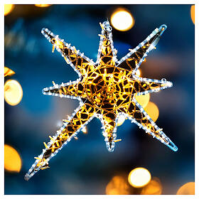 Estrela bicolor Natal 8 pontas interior/exterior 90 cm