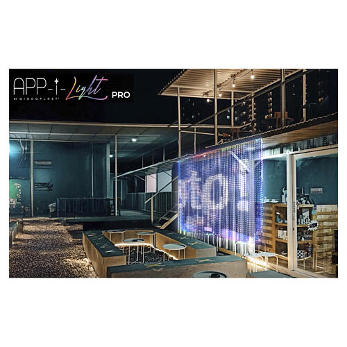 Smart illuminated curtain 3200 LEDs 3.2x2.5 m indoor-outdoor use 4