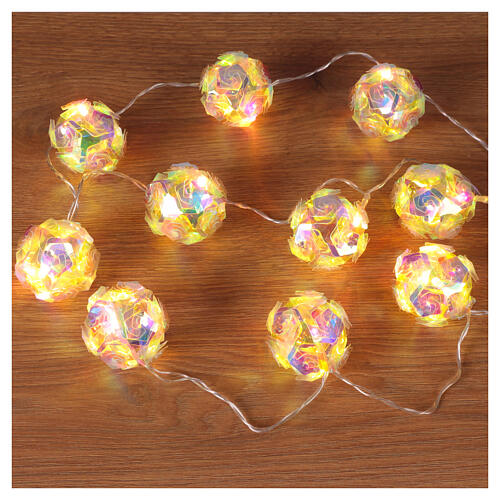 Christmas LED iridescent rose chain, 4.5 ft, indoor decoration 3