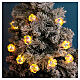 Catena roselline luci Natale led iridescenti 1,35 m interno s1
