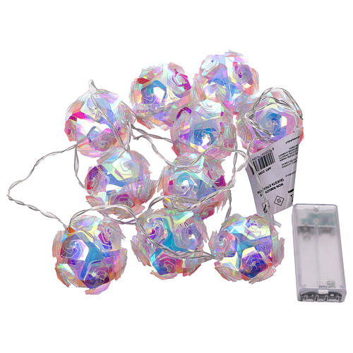 Christmas LED Iridescent Rose Lights, 1.35 m Indoor 6