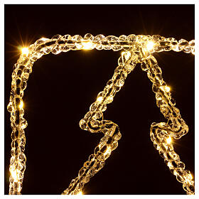 Winterlandschaft aus Acryl mit Rahmen, 50 × 40 cm, 84 Nano-LEDs, warmweiß, innen/außen