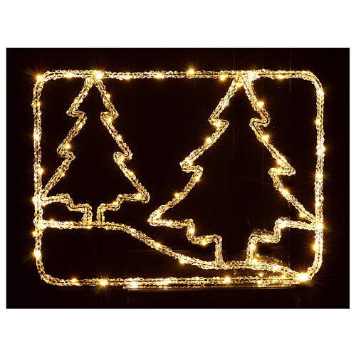 Winterlandschaft aus Acryl mit Rahmen, 50 × 40 cm, 84 Nano-LEDs, warmweiß, innen/außen 1