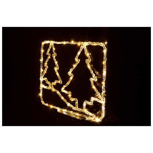 Winterlandschaft aus Acryl mit Rahmen, 50 × 40 cm, 84 Nano-LEDs, warmweiß, innen/außen 3