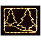 Paesaggio invernale acrilico natalizio cornice 50x40 cm interno esterno s1