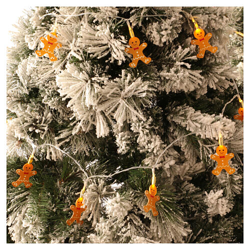 LED-Lichterkette Lebkuchenmännchen – 10 Leuchtfiguren – 1,40 m, warmweiß, Dauerlicht – Innenbereich 2