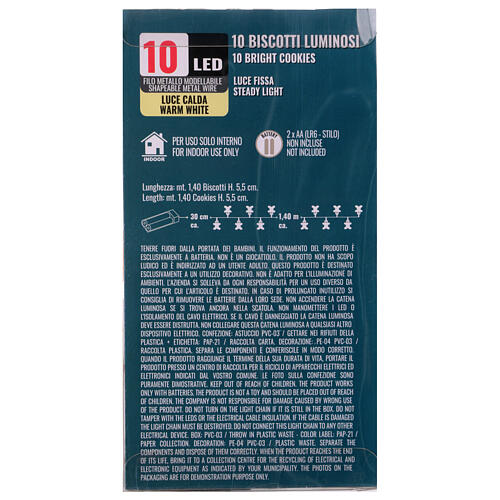 LED-Lichterkette Lebkuchenmännchen – 10 Leuchtfiguren – 1,40 m, warmweiß, Dauerlicht – Innenbereich 6