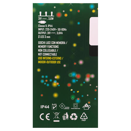 Guirlande lumineuse de Noël 1000 microLEDs multicolores 20 m intérieur extérieur 8