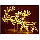 Renas de Natal planas voadoras 180 LED branco quente int/ext