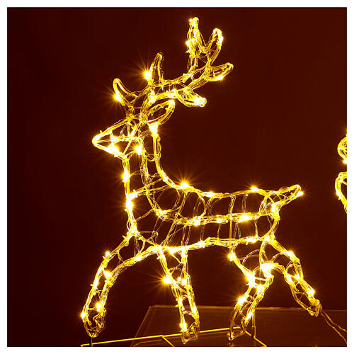 Flat Flying Christmas Reindeer 180 Warm White LED for Indoor and Outdoor Use 3