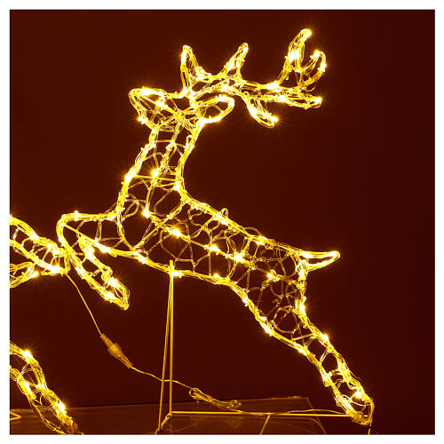 Flat Flying Christmas Reindeer 180 Warm White LED for Indoor and Outdoor Use 4