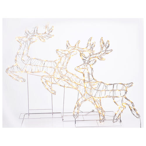 Flat Flying Christmas Reindeer 180 Warm White LED for Indoor and Outdoor Use 6