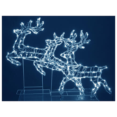 Christmas flying reindeer for indoor/outdoor, 180 cold white LEDs 1