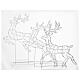 Christmas flying reindeer for indoor/outdoor, 180 cold white LEDs s6