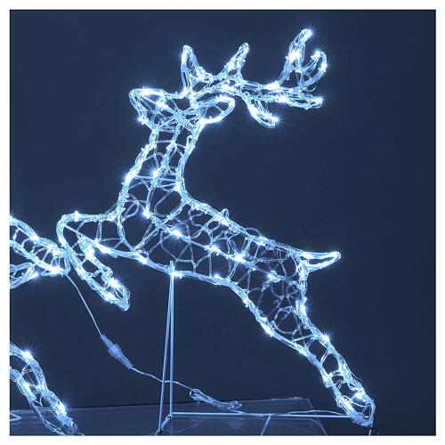 Renas de Natal branco frio voadoras 180 LED int/ext 3