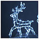 Christmas White Warm Flat Flying Reindeer 180 LED for Indoor and Outdoor Use s2