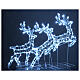 Christmas White Warm Flat Flying Reindeer 180 LED for Indoor and Outdoor Use s5