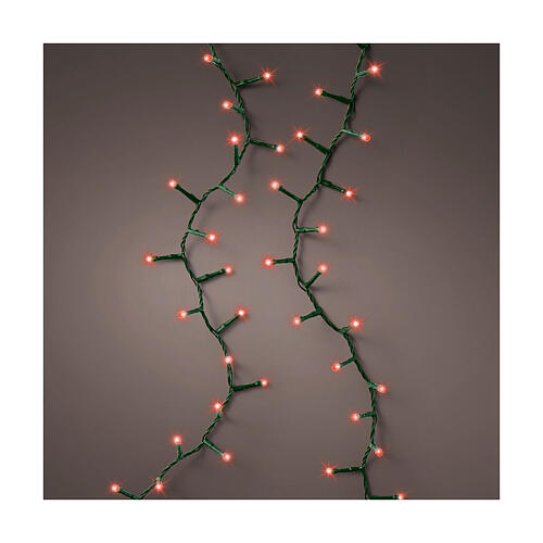 Catena luminosa rossa 750 LED Compact Twinkle 16 m alberi 180-200 cm int est 1