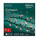 Catena luminosa rossa 1000 LED Compact Twinkle 22,5 m alberi 200-300 cm int est s6