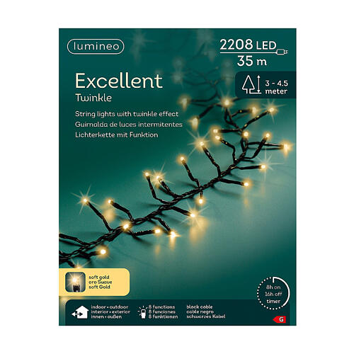 Lichterkette „Excellent Twinkle“, 2208 warmweiße LEDs, 35 m – für Innen- und Außenbereich 6