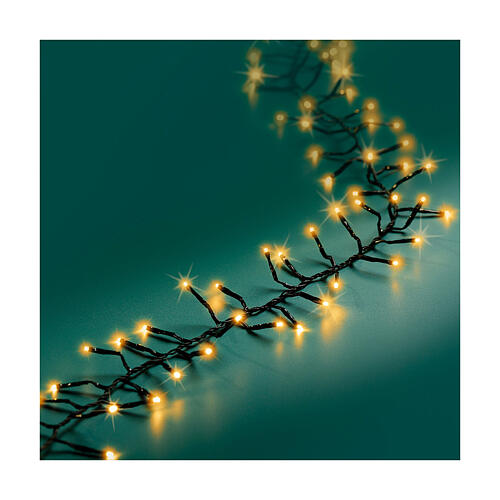 Excellent Twinkle warm yellow light chain with 1272 LEDs, 66 ft for 6-7 ft trees, indoor/outdoor 5
