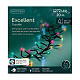 Luzes de Natal multicoloridas Excellent Twinkle 1270 LEDs 20 m árvores 180-200 cm int/ext s6