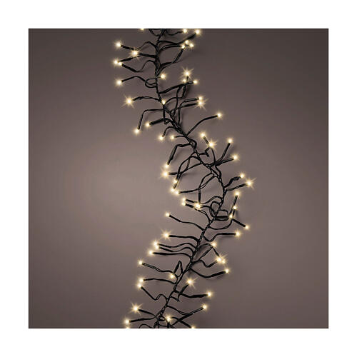 Golden cluster light chain with 1030 LEDs, steady light with dimmer, 34 ft, indoor/outdoor 1