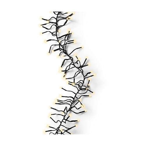 Catena luminosa dorata 1030 LED Cluster densi luce fissa dimmer 10,5 m int est 3
