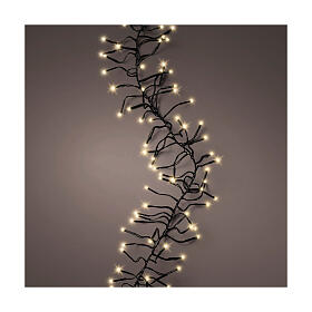 Corrente luminosa dourada 1030 LEDs aglomerados de luzes densos luz fixa regulável 10,5 m int/ext