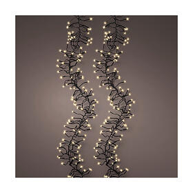 Golden light cluster chain with 1512 fixed and dimmable LEDs, 46 ft, indoor/outdoor
