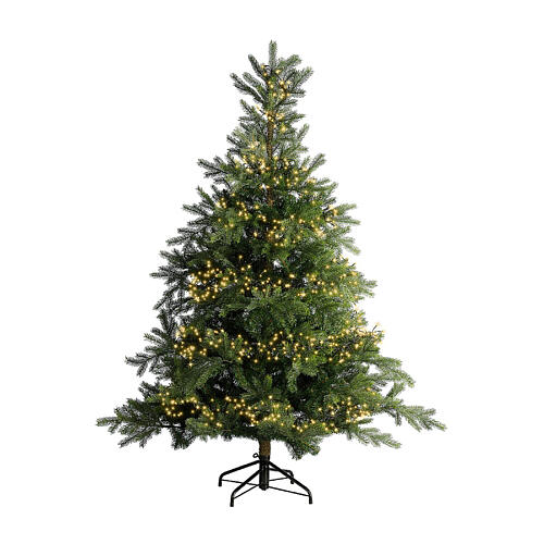 Catena luminosa luce dorata 1512 LED Cluster luce fissa e dimmer 15 m int est 4
