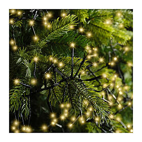Corrente luminosa densa luz dourada 2040 LEDs com regulador 19 m int/ext
