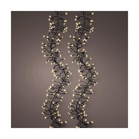 Corrente luminosa luz dourada 3000 LEDs aglomerados com regulador 30 m int/ext