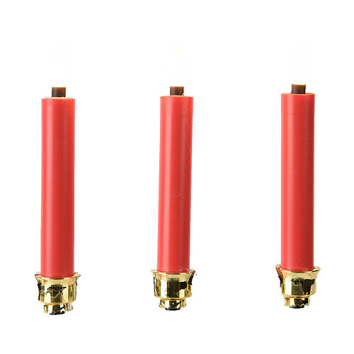 Luces LED velas rojas para árbol de Navidad 9,5 m set 20 velas 6