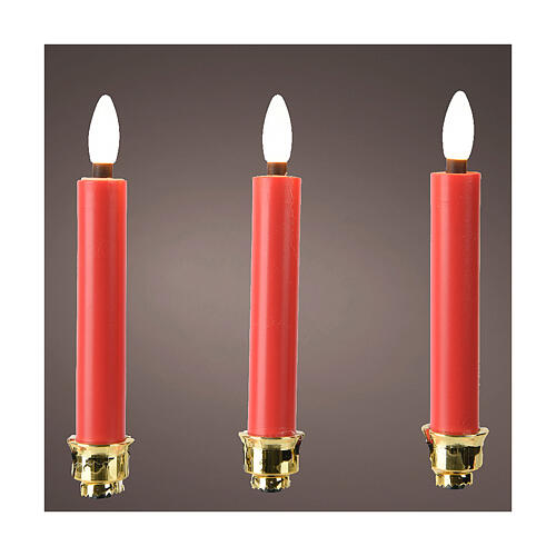 Luci LED a candela rosse per albero di Natale 9,5 m set 20 candele 3
