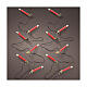 Luci LED a candela rosse per albero di Natale 9,5 m set 20 candele s1