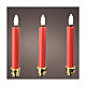 Luci LED a candela rosse per albero di Natale 9,5 m set 20 candele s3