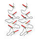 Luci LED a candela rosse per albero di Natale 9,5 m set 20 candele s5