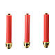 Luci LED a candela rosse per albero di Natale 9,5 m set 20 candele s6