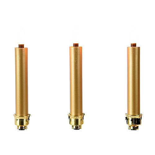 Luzes LED em forma de velas douradas para árvore de Natal 9,5 m conjunto 20 velas 6
