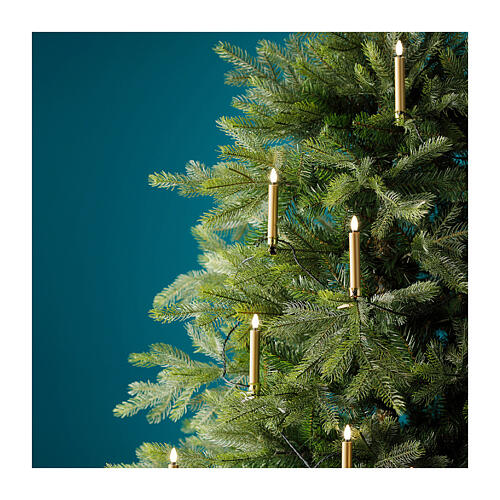 Gold LED Candle Lights for Christmas Tree 9.5m Set of 20 2