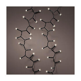 Catena luminosa Durawise bianco caldo 190 LED a batteria 4,7 m int est