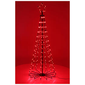 Alberello luminoso Dancing Lights 205 LED multicolore 150 cm con telecomando