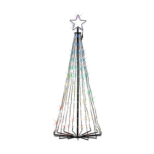 Alberello luminoso Dancing Lights 205 LED multicolore 150 cm con telecomando 2
