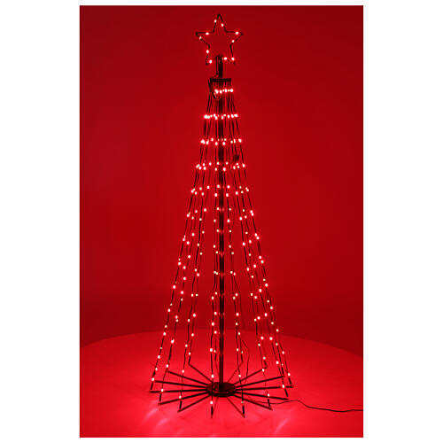 Alberello luminoso Dancing Lights 205 LED multicolore 150 cm con telecomando 2
