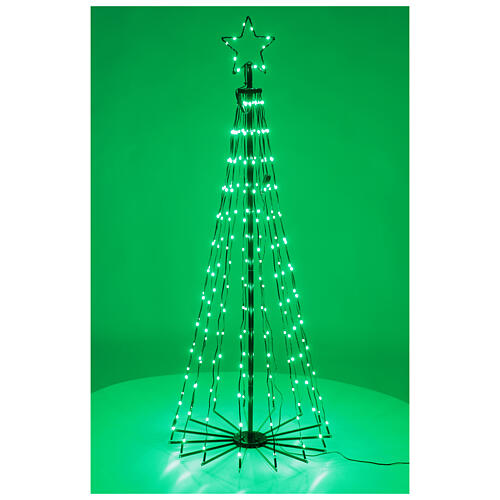 Alberello luminoso Dancing Lights 205 LED multicolore 150 cm con telecomando 3