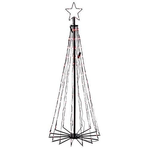 Alberello luminoso Dancing Lights 205 LED multicolore 150 cm con telecomando 6
